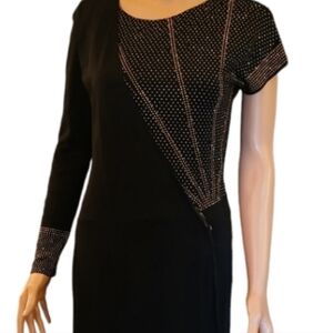 Justcavalli Sequim Mini Dress Size S Italy Black  Gold Pre owed